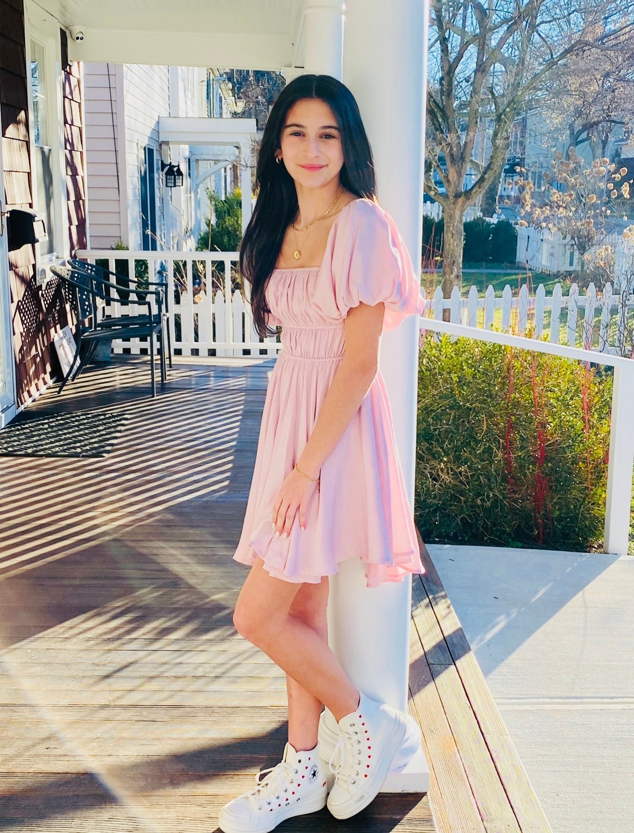 Katie J NYC Juniors Grace Voluminous Dress I Love Sweet Treatz Katie J NYC Juniors Grace Voluminous Dress I Love Sweet Treatz