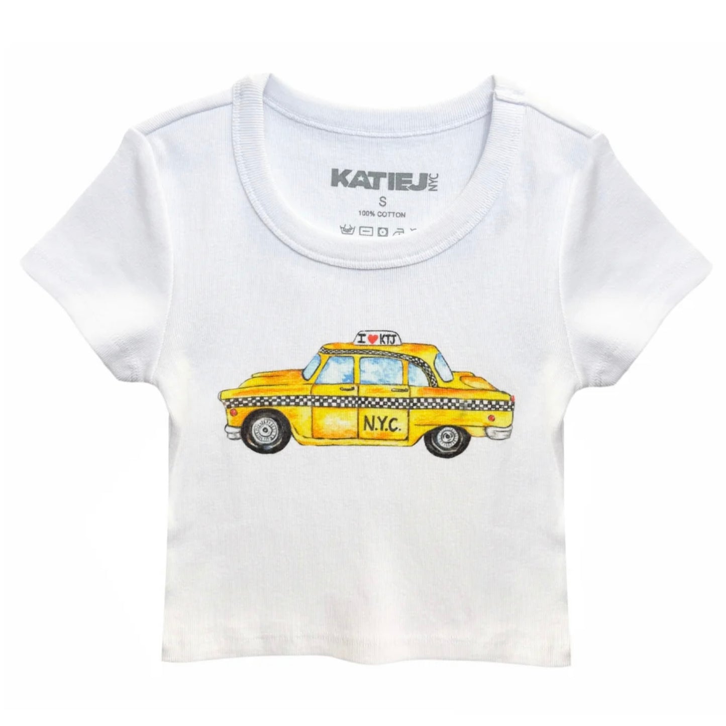 Katie J NYC  Girls Tween NY Taxi Graphic “BABY” Tee