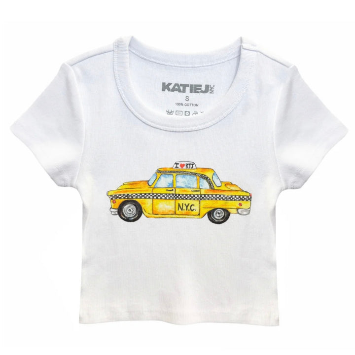 Katie J NYC  Girls Tween NY Taxi Graphic “BABY” Tee