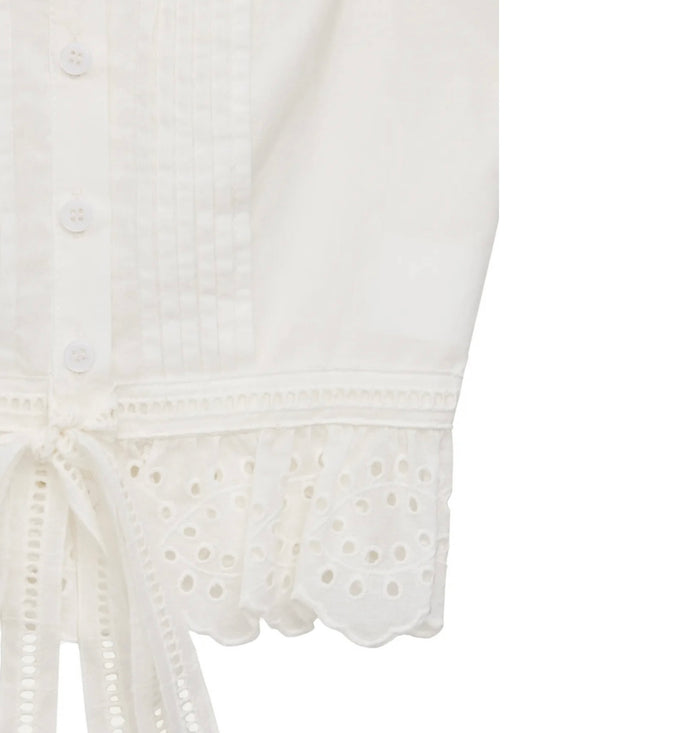 Katie J NYC  Girls Tween Waverly Linen Eyelet Detail Cami Top