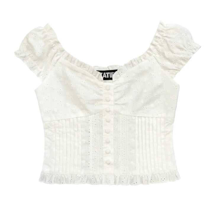 Katie J NYC  Girls Tween Daphne Sweetheart Boho Top