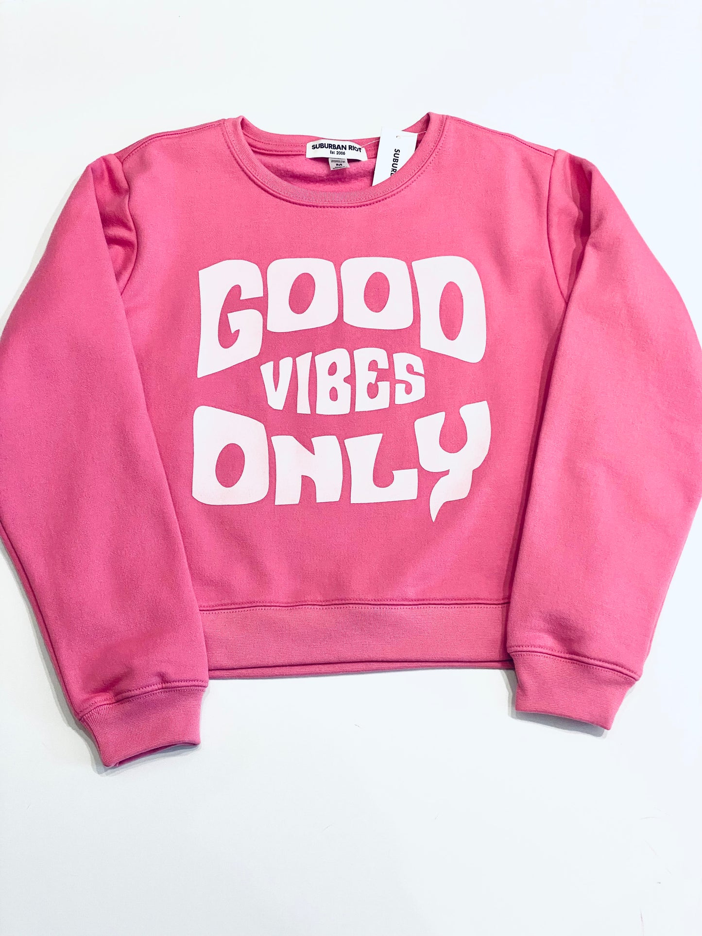 Sub_Urban Riot Girls Tween “Good Vibes Only” Sweatshirt