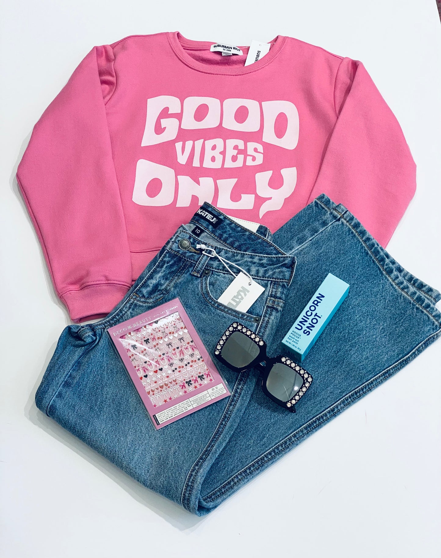 Sub_Urban Riot Girls Tween “Good Vibes Only” Sweatshirt