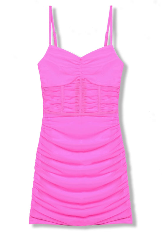 Katie J - Eva Dress, Baby Pink/White main image 0