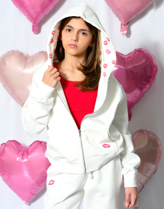 Katie J NYC Tween Cody Zip Sweatshirt