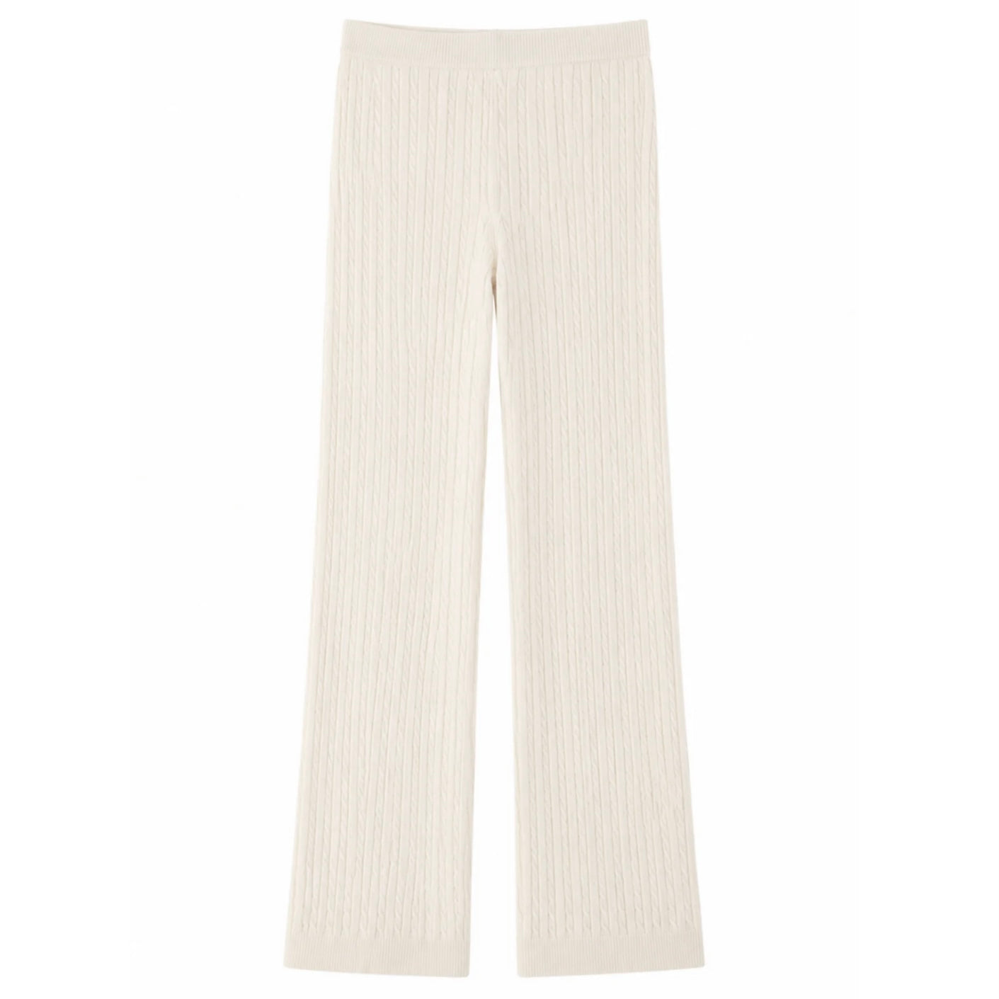 Katie J NYC  Girls Tween Jasmin Cable Wide Leg Pant - Cream