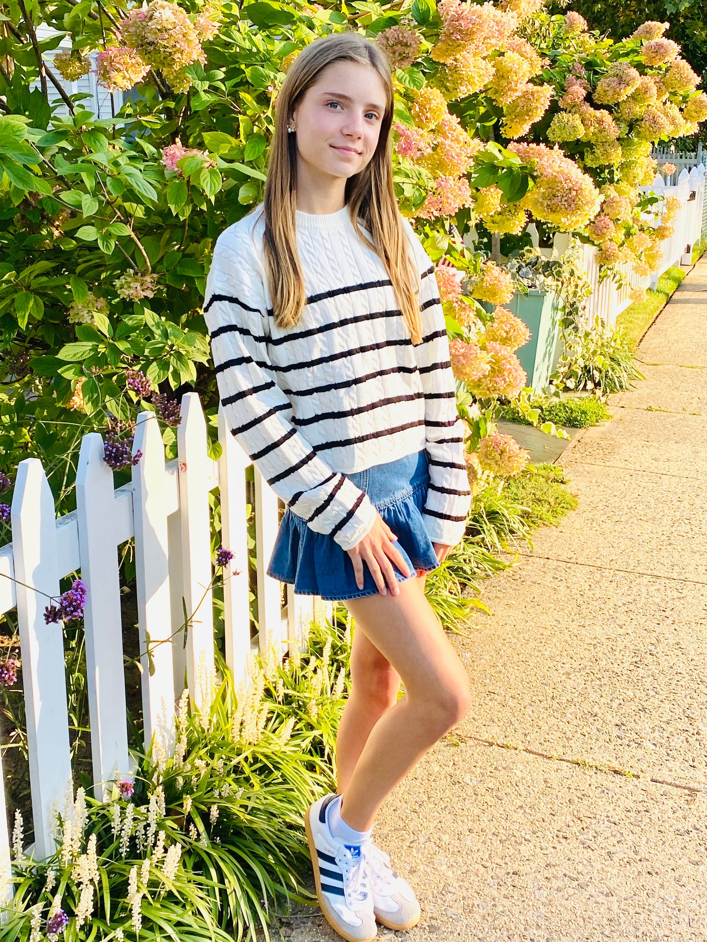 FBZ Flowers By Zoe Cream Stripe Sweater - Cream/Black