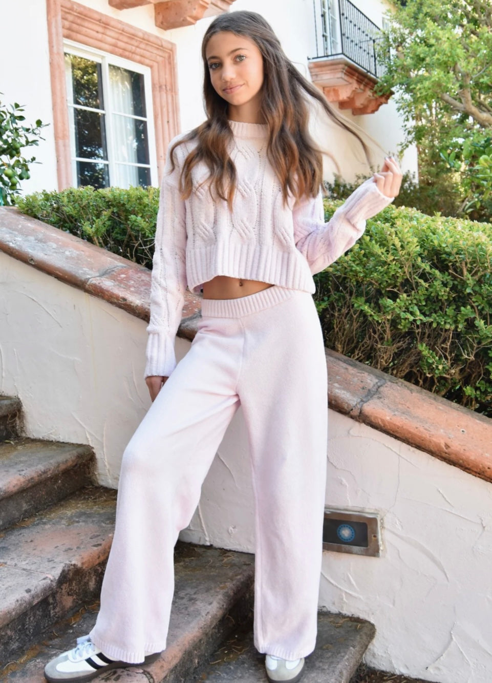 Katie J NYC  Girls Tween Elena Pant - Pink Marshmallow
