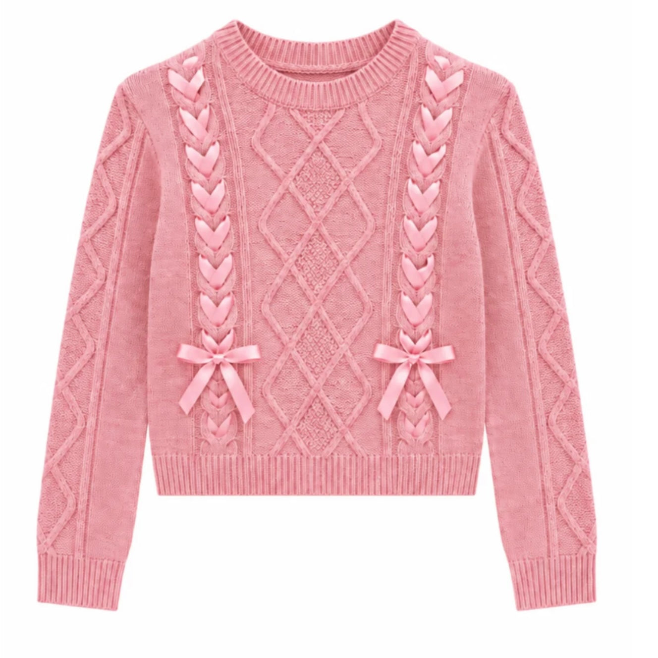 Katie J NYC Girls Tween Monroe Sweater - Baby Pink