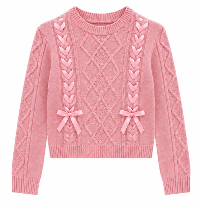 Katie J NYC Girls Tween Monroe Sweater - Baby Pink