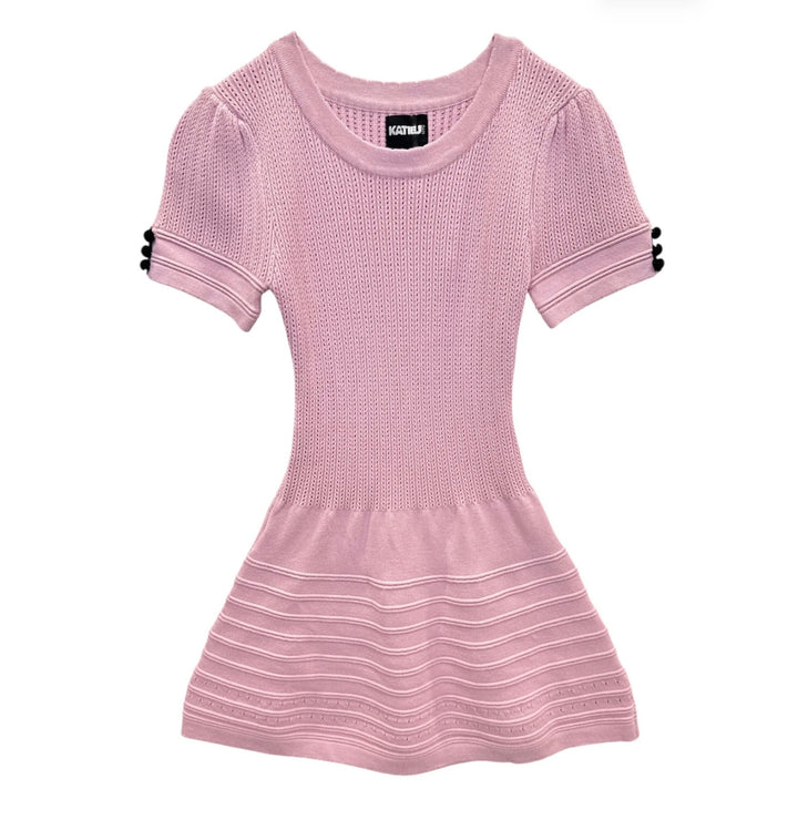 Katie J NYC  Girls Tween Abigail Dress - Cream/ Black/ Blush/ Evening Blue