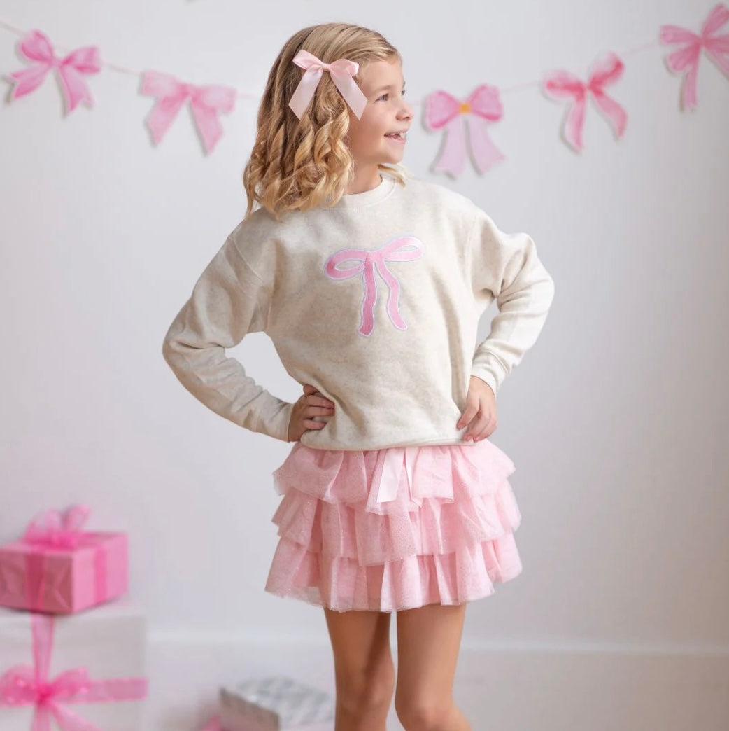 Sweet Wink’s Coquette Pink Bow Tiered Tutu