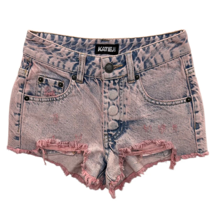 Katie J NYC  Juniors Orlando Denim Short - Acid Wash
