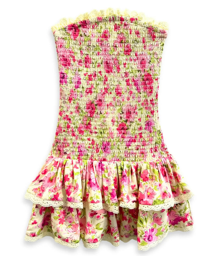 Katie J NYC  Girls Tween Melina Drop Waist Ruffle Dress - Vacay Floral