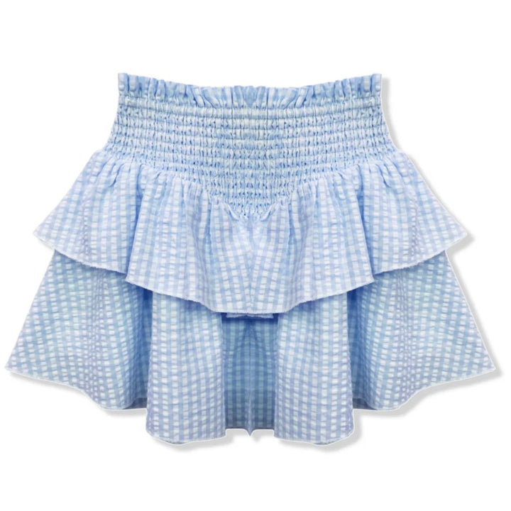 Katie J NYC  Girls Tween Brooke Skirt - Baby Blue Seersucker