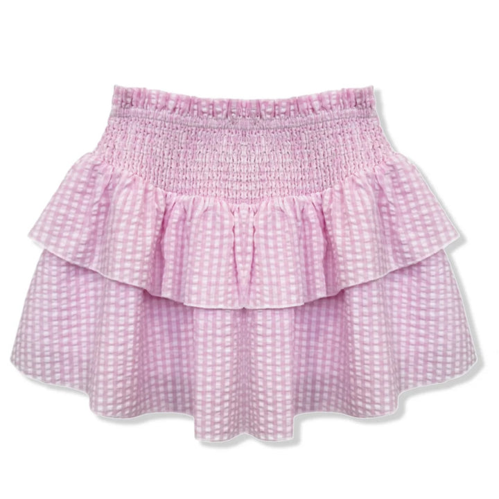Katie J NYC  Girls Tween Brooke Skirt - Baby Pink Seersucker