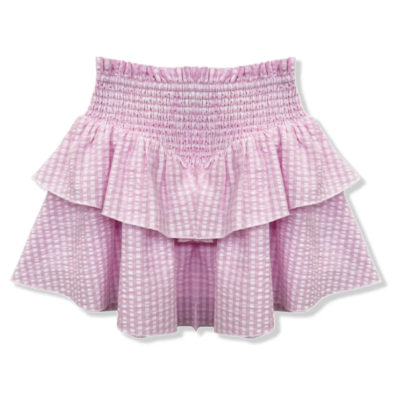 Katie J NYC  Girls Tween Brooke Skirt - Baby Pink Seersucker