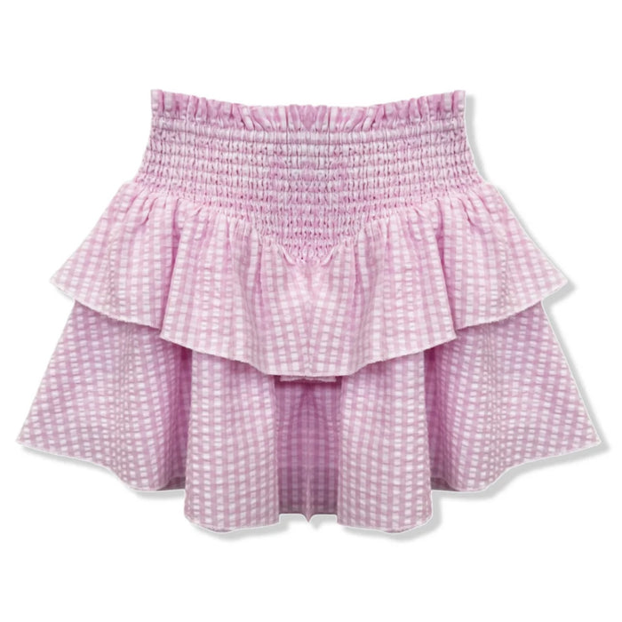 Katie J NYC  Girls Tween Brooke Skirt - Baby Pink Seersucker