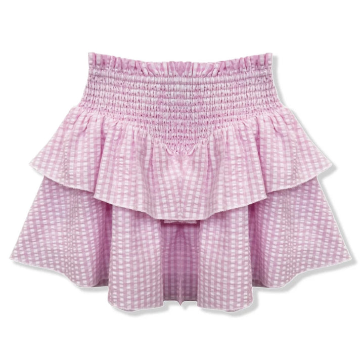 Katie J NYC  Girls Tween Brooke Skirt - Baby Pink Seersucker
