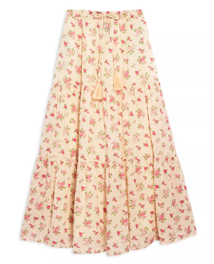 Katie J NYC  Girls Tween Esme Printed Tiered Maxi Skirt - Vintage Bunches
