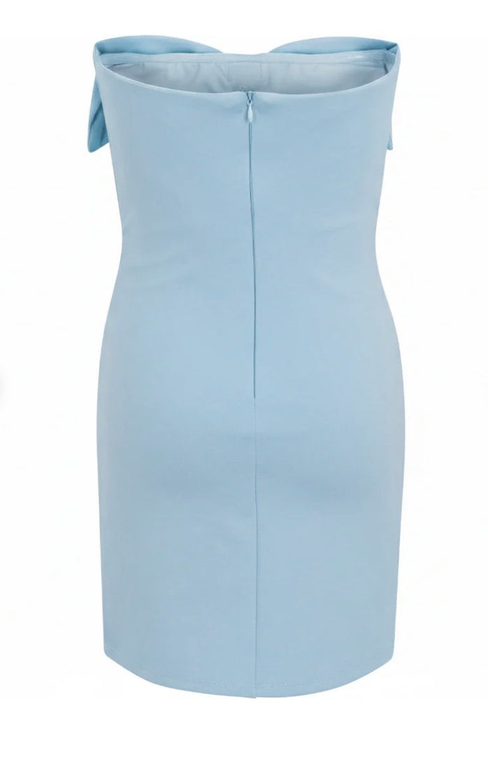 Gold Rush NYC Teddie Bow Dress - Sky Blue