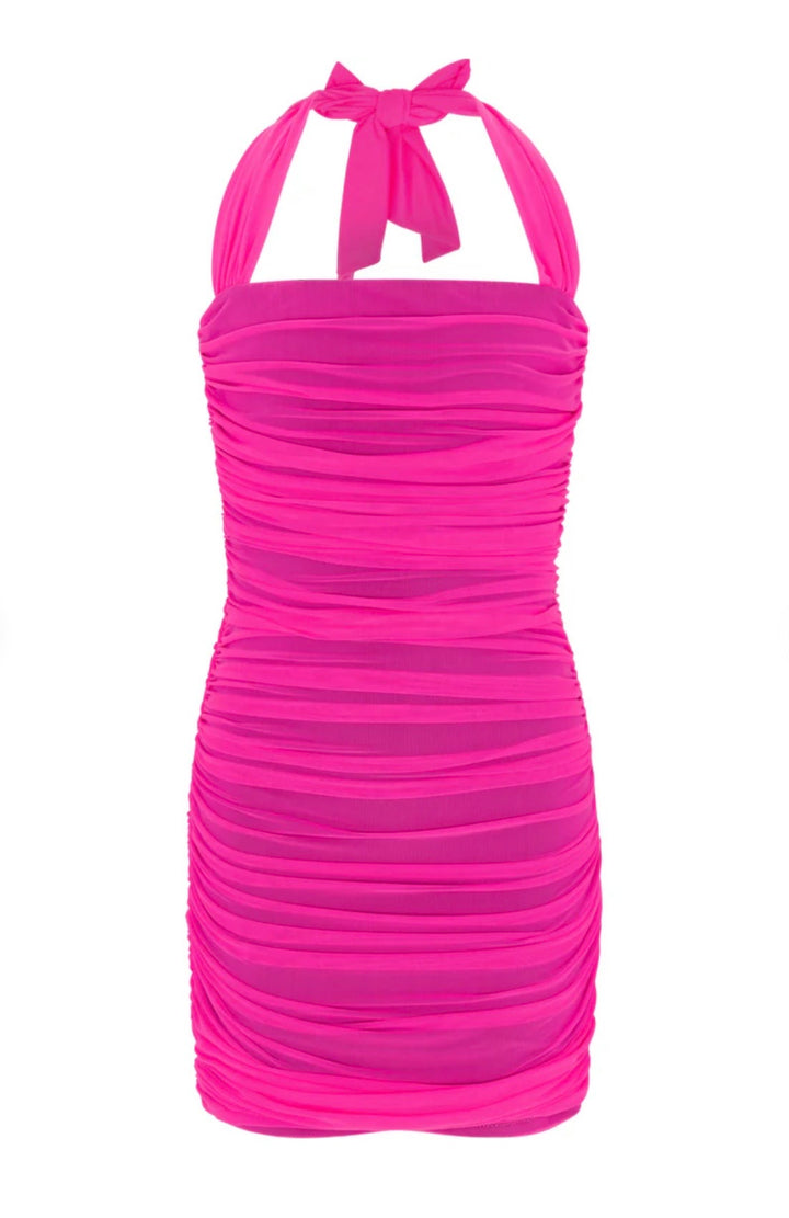 Gold Rush NYC Radiant Pink Mesh Mia Dress