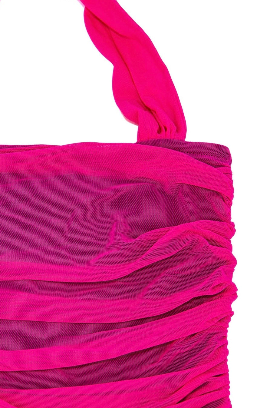 Gold Rush NYC Radiant Pink Mesh Mia Dress