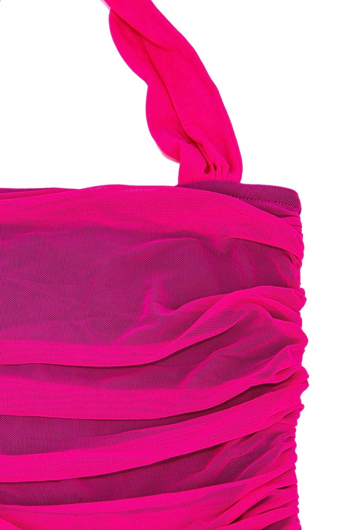 Gold Rush NYC Radiant Pink Mesh Mia Dress