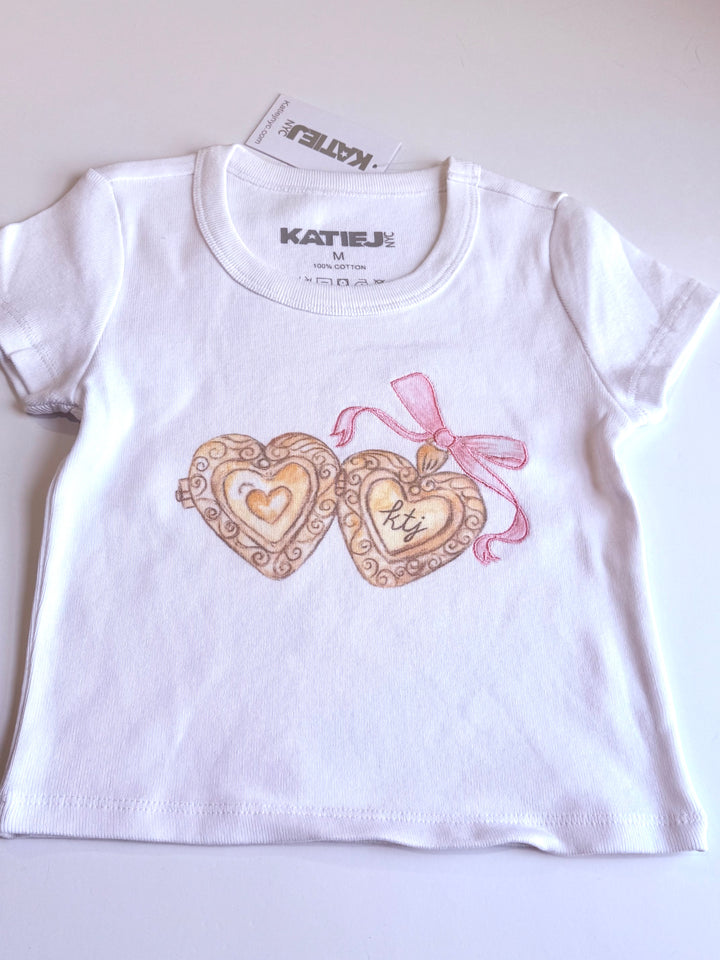 Katie J NYC  Girls Tween Locket “BABY” Tee