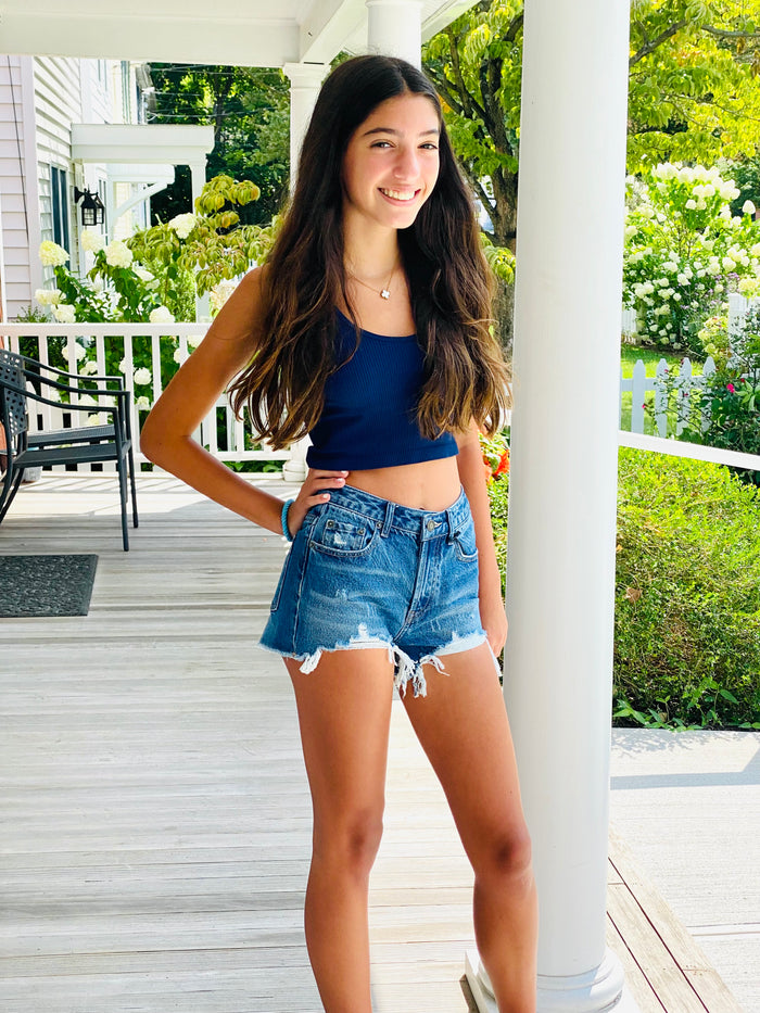 Katie J NYC Tween Malibu Denim Short I Love Sweet Treatz katie-j-nyc-tween-malibu-denim-short-i-love-sweet-treatz