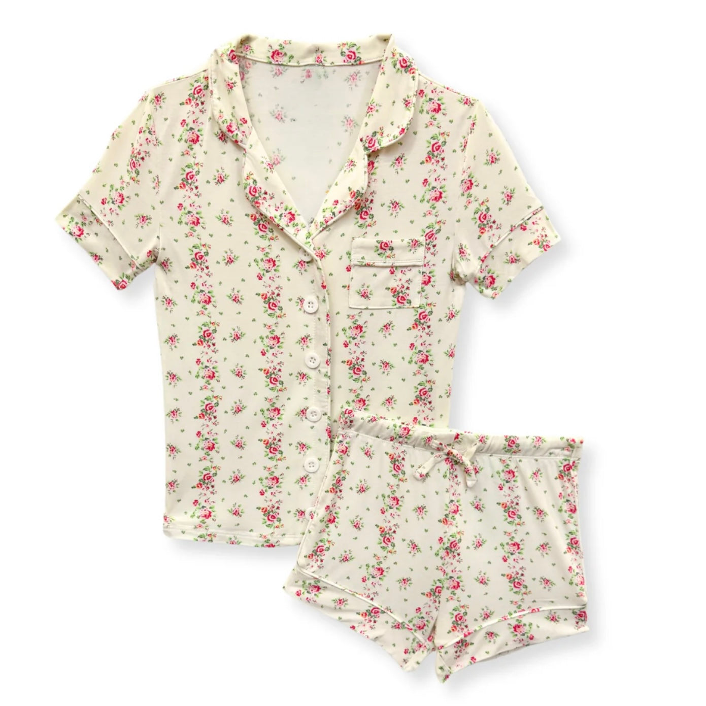 Katie J NYC  Girls Tween Lynn Shorts Lounge Set - Shabby Chic