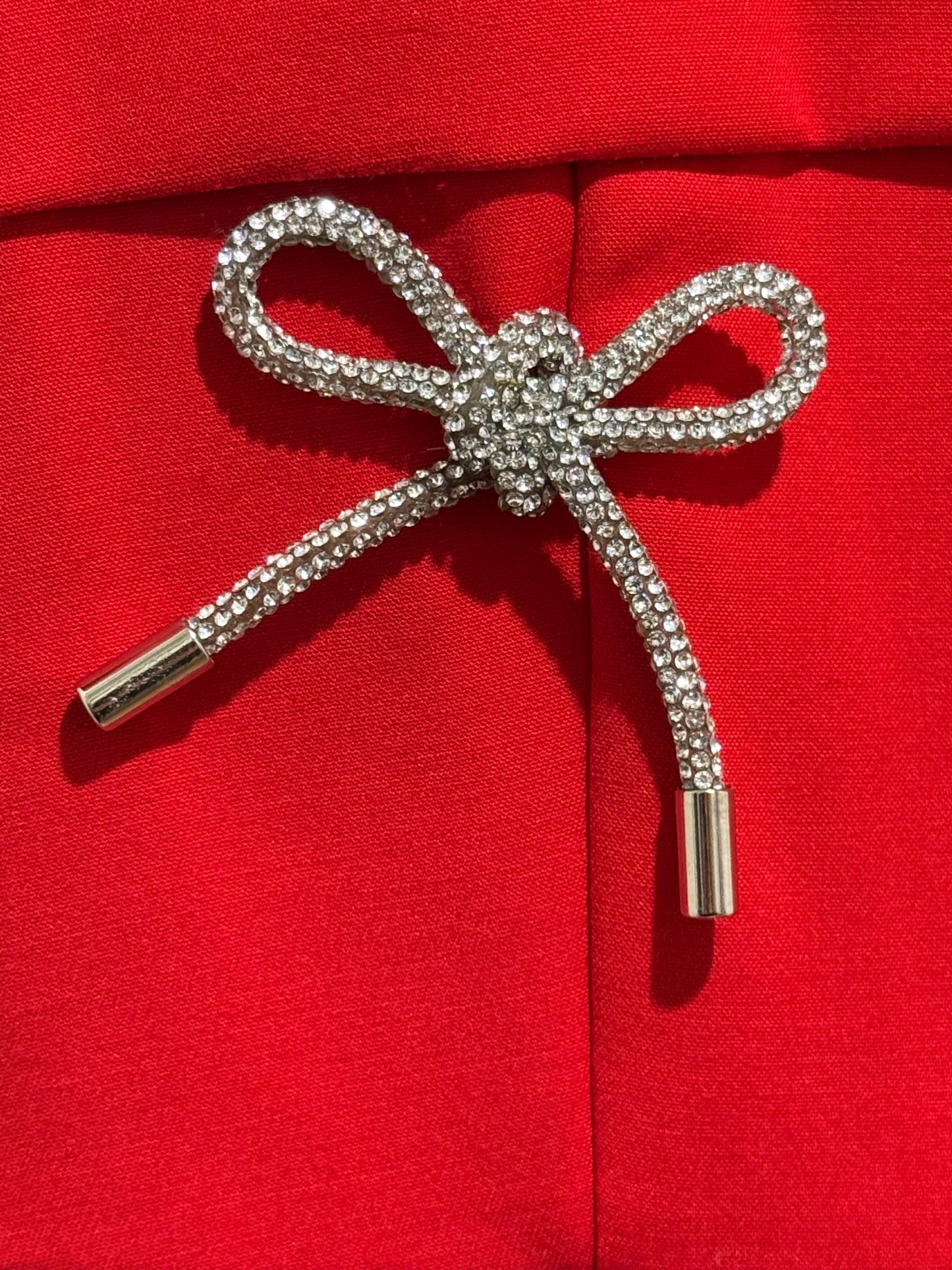 Katie J NYC TWEEN KORA BOW EMBELLISHED COUTURE DRESS - Black & Red