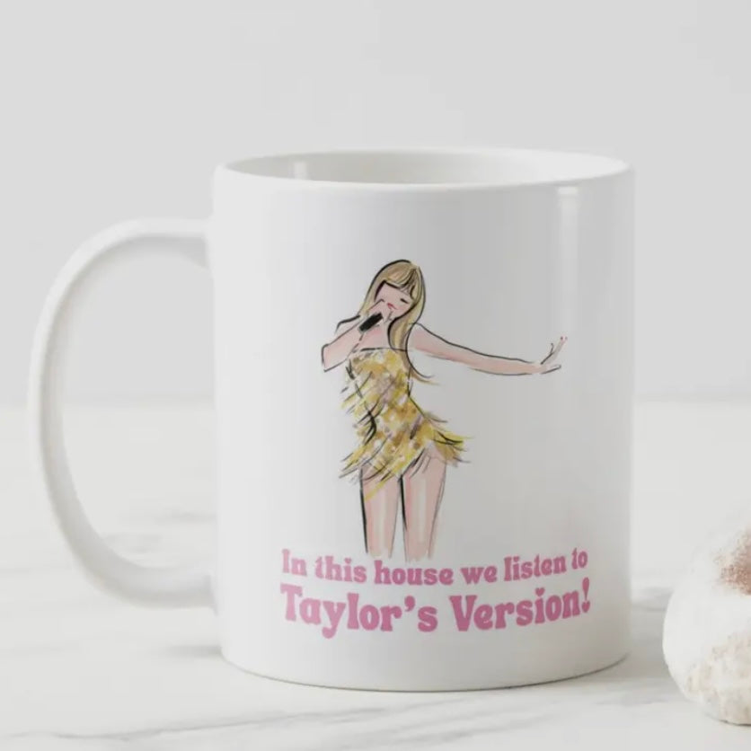 Listening to Taylor Swift Glass Mug