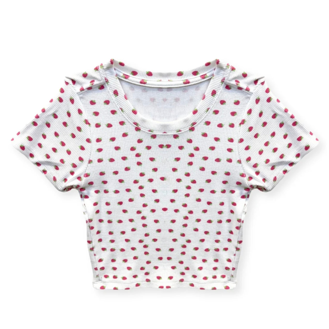 Katie J NYC  Girls Tween Livi Short Sleeve Tee - Strawberry Print