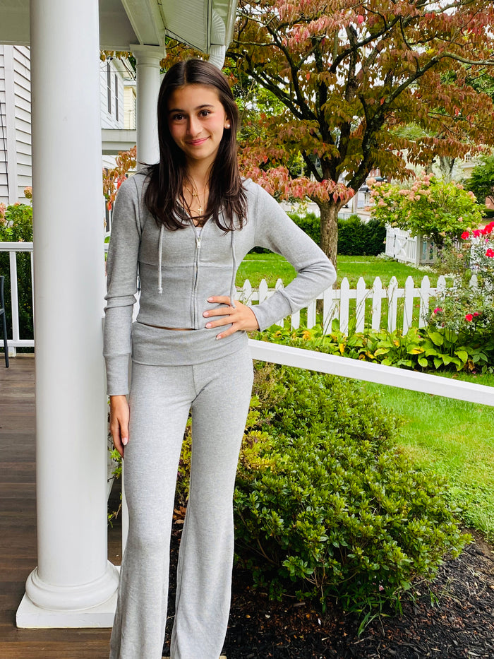 Katie J NYC Junior Drew Hacci Zip Hoodie & Pant - Grey & Navy