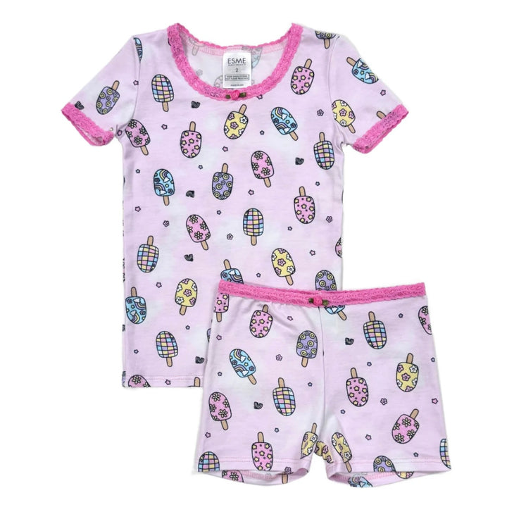 Esme - Groovy Popsicles Short Sleeve Pajama Set