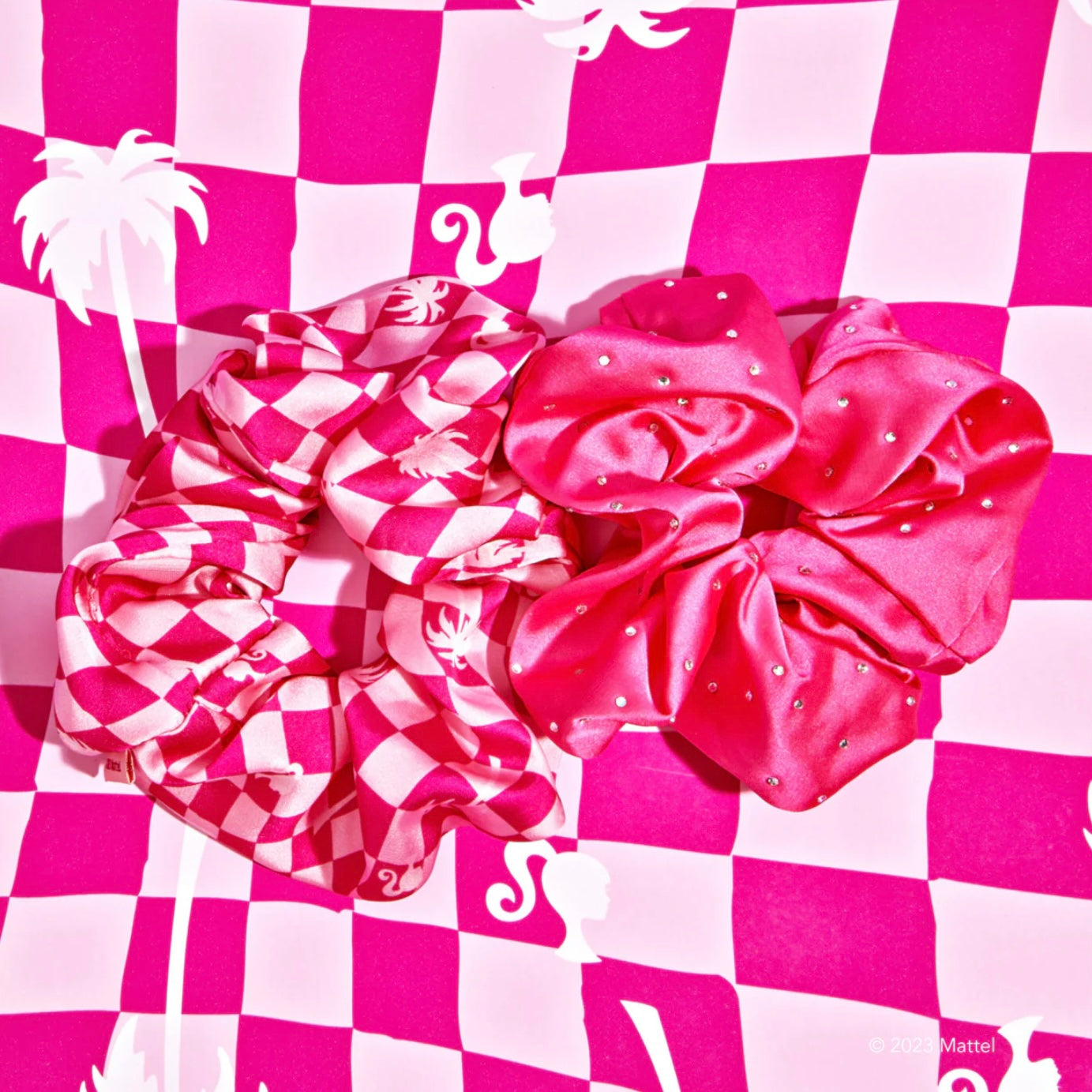 Barbie x Kitsch Satin Scrunchies 2pc Set