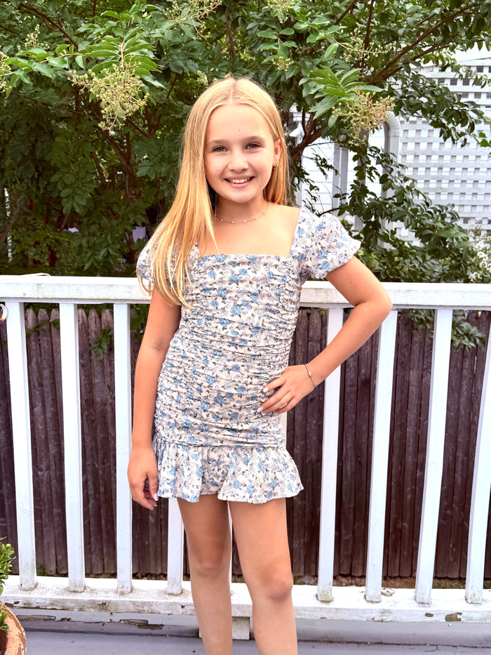 Katie J NYC  Girls Tween Ariel Dress - Blue Bunches