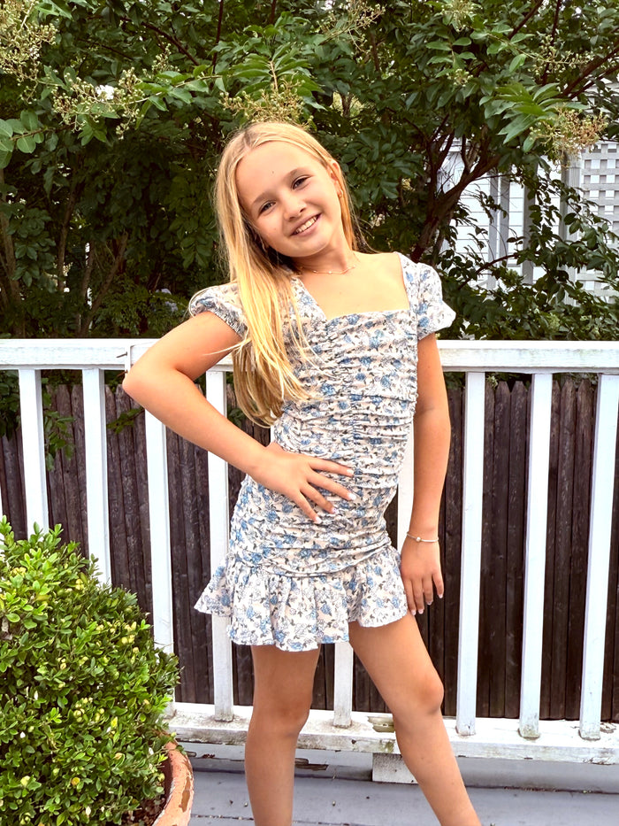 Katie J NYC  Girls Tween Ariel Dress - Blue Bunches