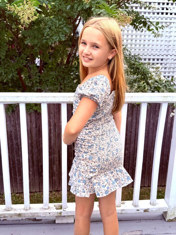 Katie J NYC  Girls Tween Ariel Dress - Blue Bunches