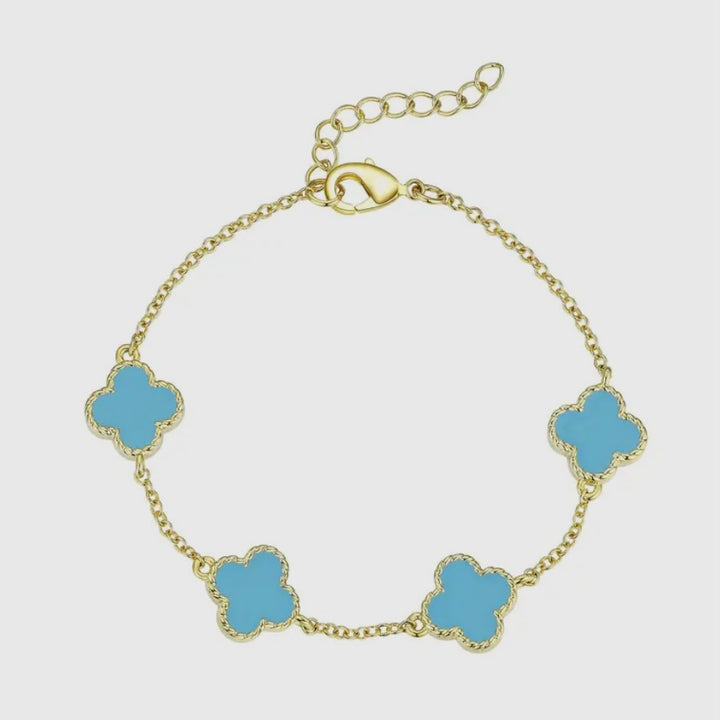 Clover Bracelet - Turq