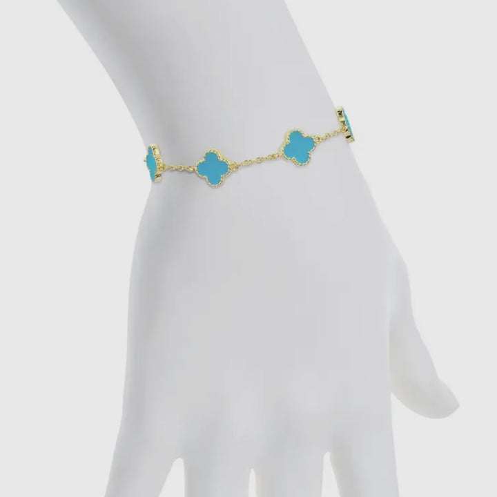 Clover Bracelet - Turq