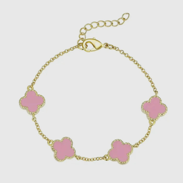 Clover Bracelet - Pink