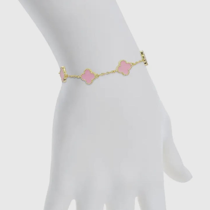 Clover Bracelet - Pink