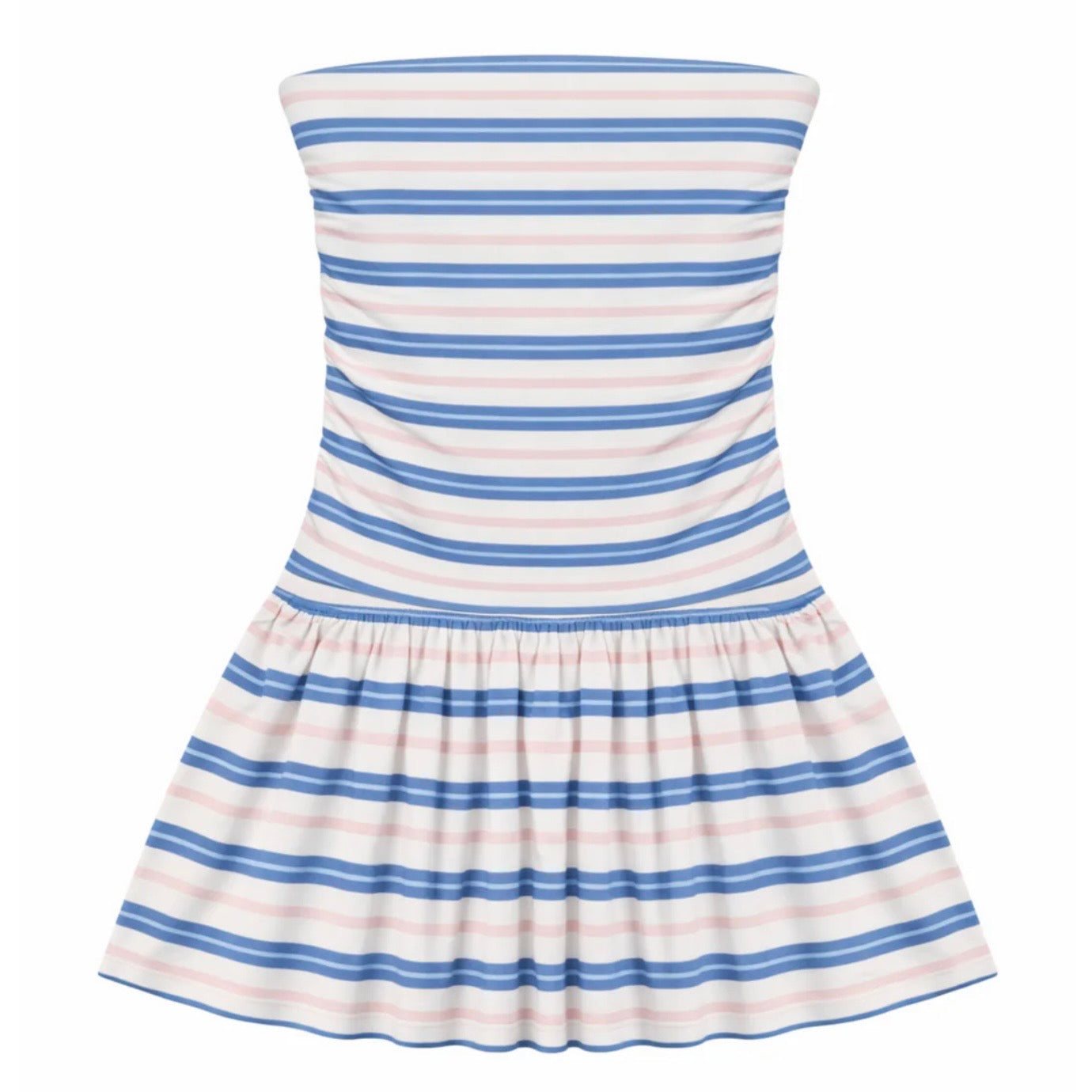 Katie J NYC  Girls Tween Milo Drop Waist Dress - Blue Multi Stripe