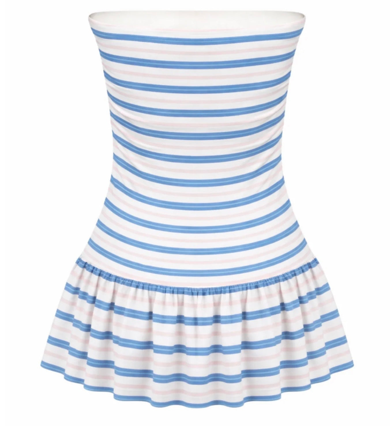 Katie J NYC  Girls Tween Milo Drop Waist Dress - Blue Multi Stripe