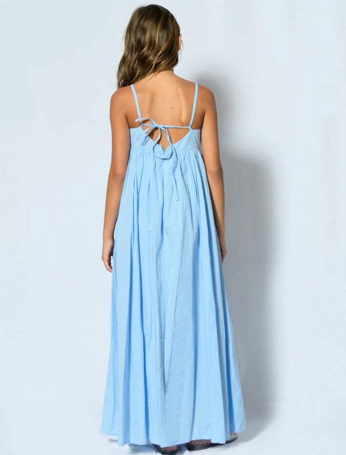 Katie J NYC  Girls Tween Serenity Beaded Strap Maxi Dress - Serene Blue