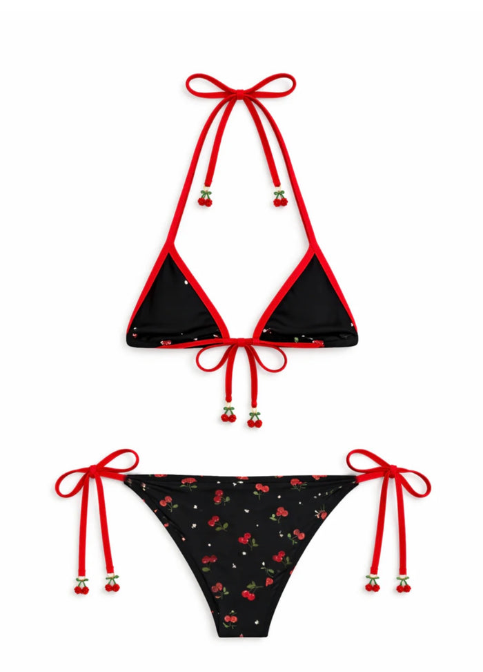 Katie J NYC’s Girls Tween Chelly Bikini - Printed Cherries
