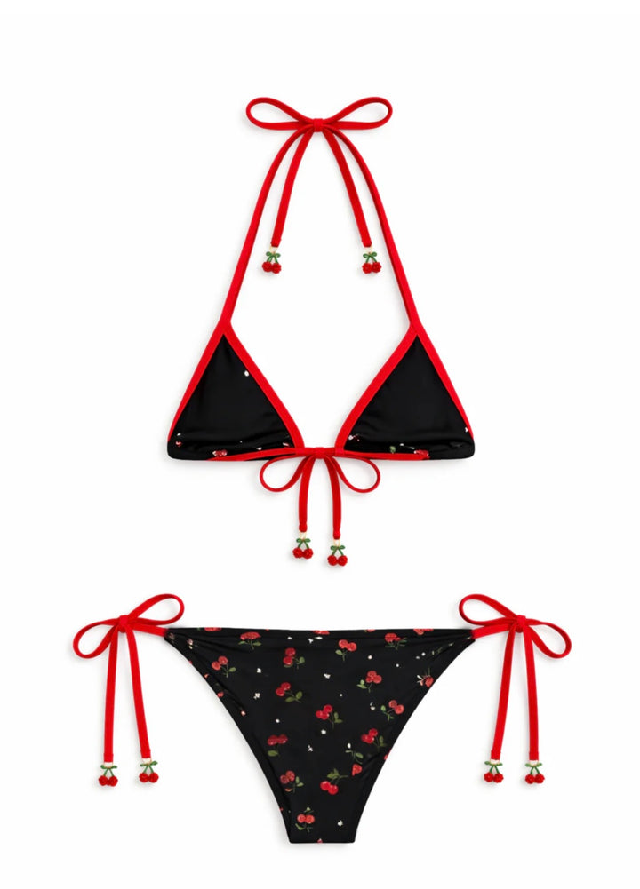 Katie J NYC’s Girls Tween Chelly Bikini - Printed Cherries
