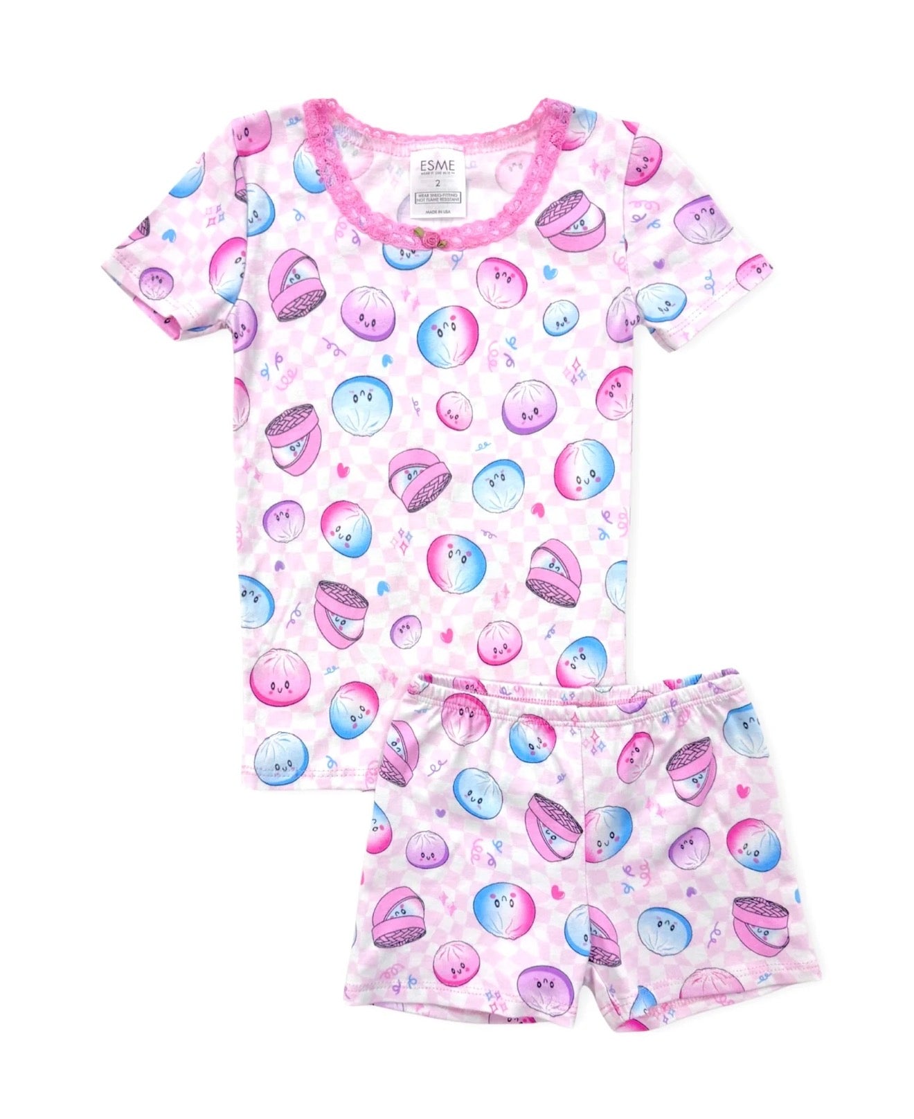 Esme - Dumplings Short Sleeve & Shorts Pajama Set